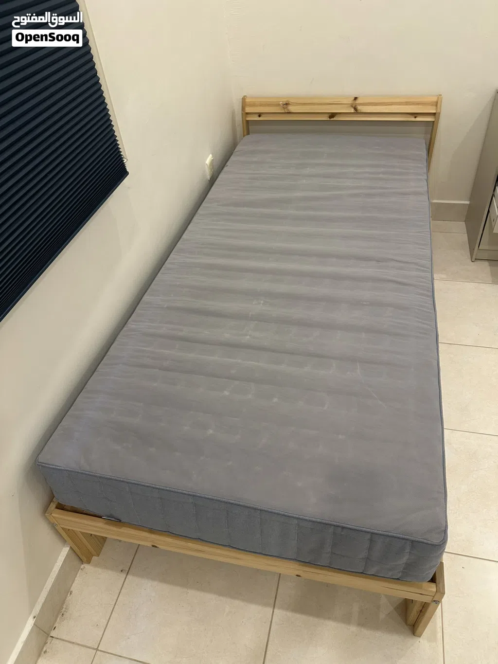 Bed with mattress