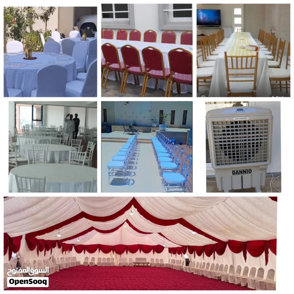 تاجير كراسي و طاولة. خيام. مكيف مال مي. أطفال كراسي و طاولةchair and table for rent t.