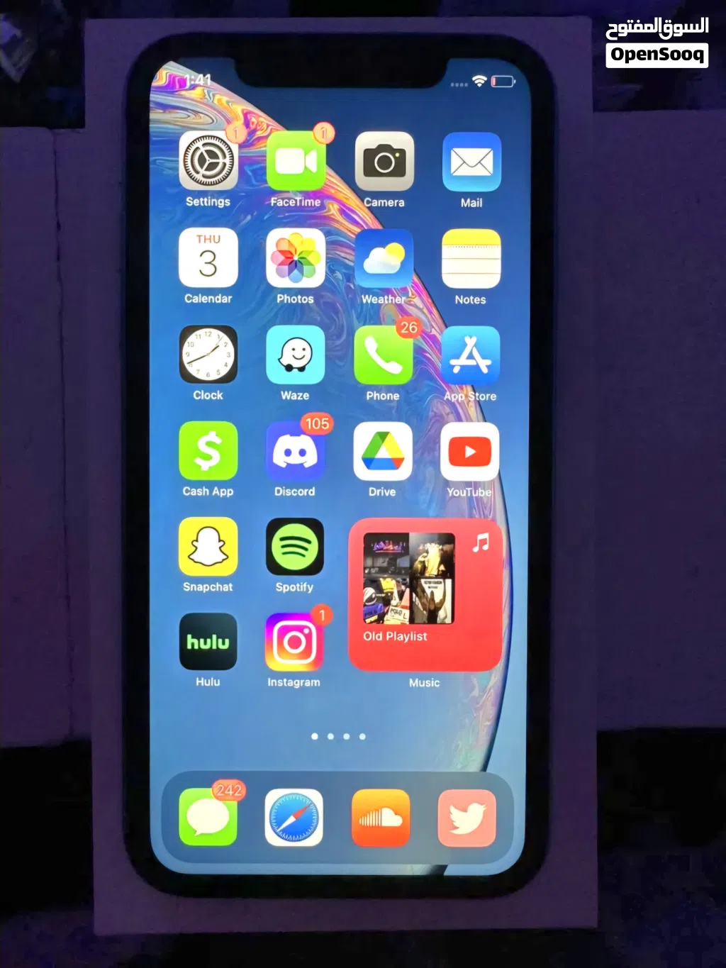 {Exchange~Yes} Iphone XR 128 gb. fresh phone & change new battery remaining battery health 100% wtsp