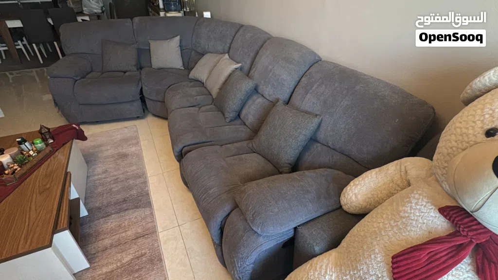 Dark grey recliner sofa