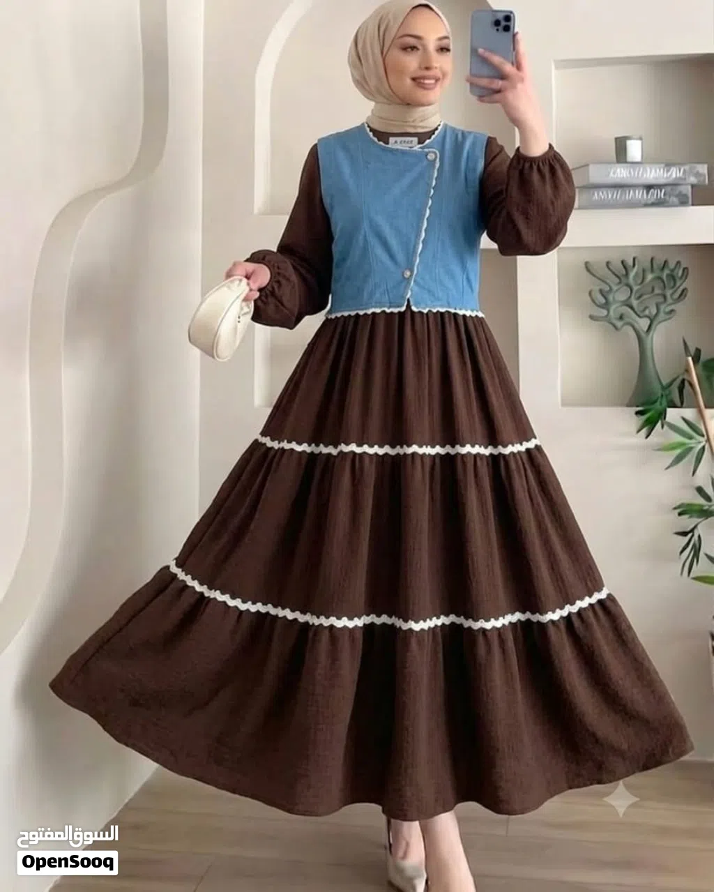 فستان ستاتي قطعتين