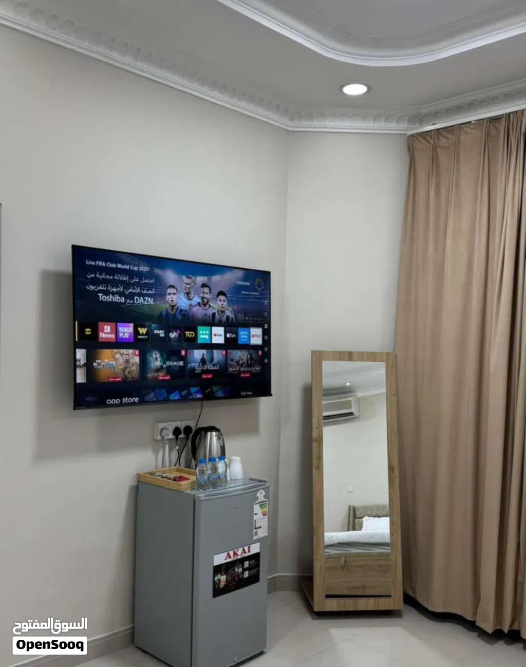 غرفه وحمام مفروشه الإيجار الشهري واليومي قمه النضافه Furnished room and bathroom for monthly and dai