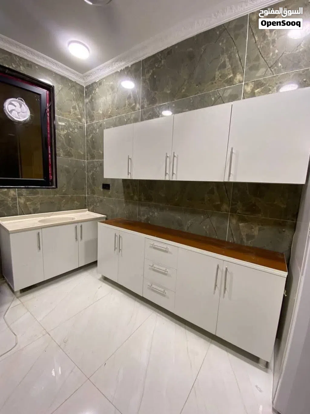 كاونترات خشب من نوع mdf أحدث التصاميم و بأسعار تنافسيه بكافة القياسات يتوفر لدينا سنك مرمر من قياس