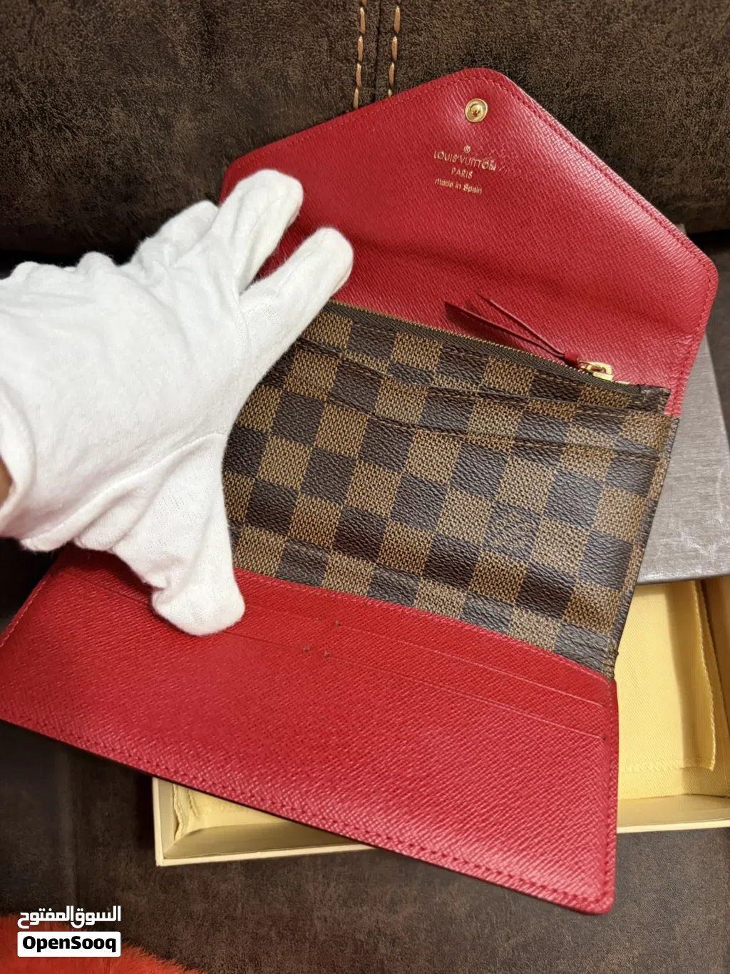 Louis vuitton damier ebene long wallet