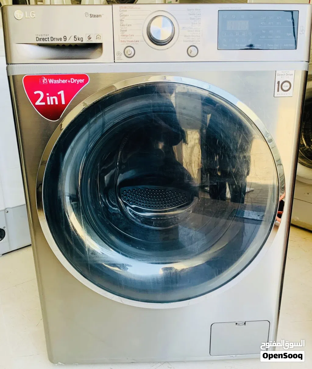 LG 9kg fully inverter 2in 1 washer+dryer for sale