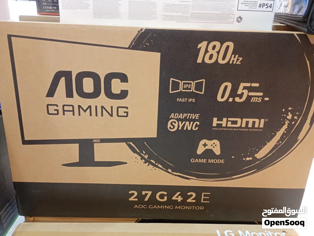شاشة العاب AOC 27 بوصة - 180Hz - زمن استجابة 0.5ms Fast IPS (جديدة) Brand New AOC 27" Gaming Monitor