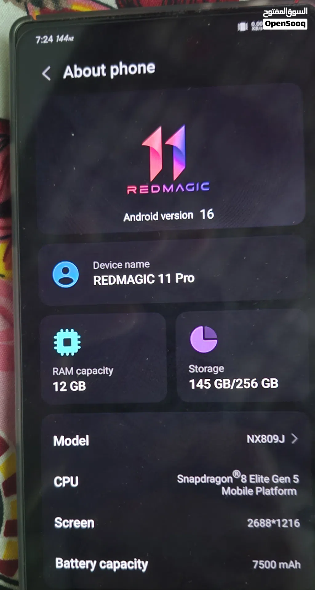 ZTE, Nubia Redmagic 11 Pro, 6.85" 7500mah
