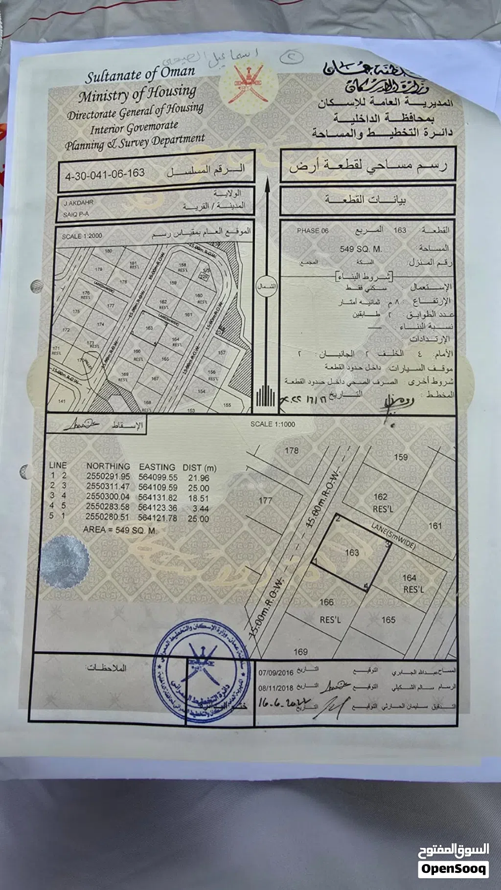 الارض في منطقه الجبل الاخضر مرتفعات سيق