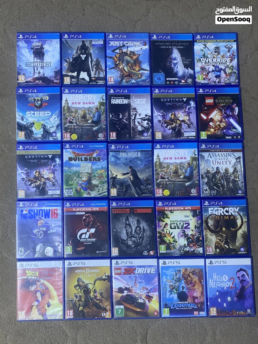 دسكات ps4 و ps5 مستعملة