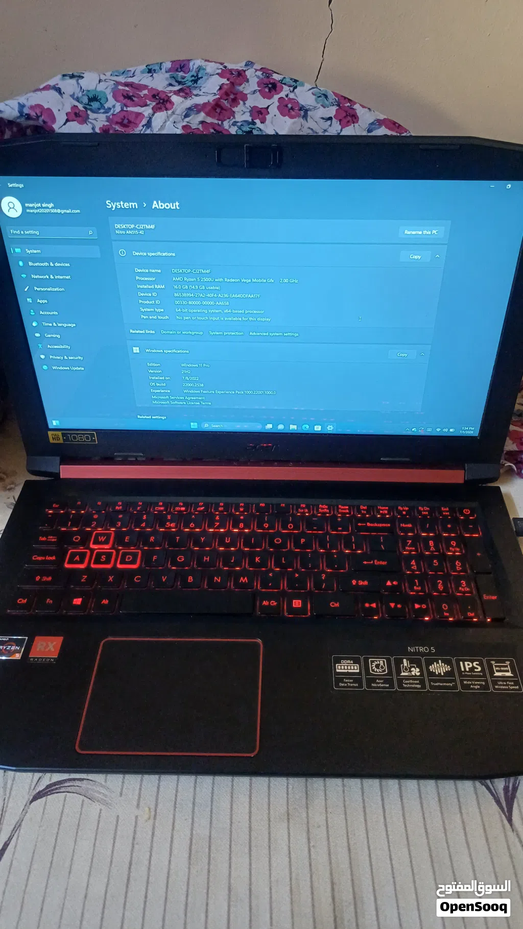 Gaming laptop for sale 16gb ram and 6 gb graphics card