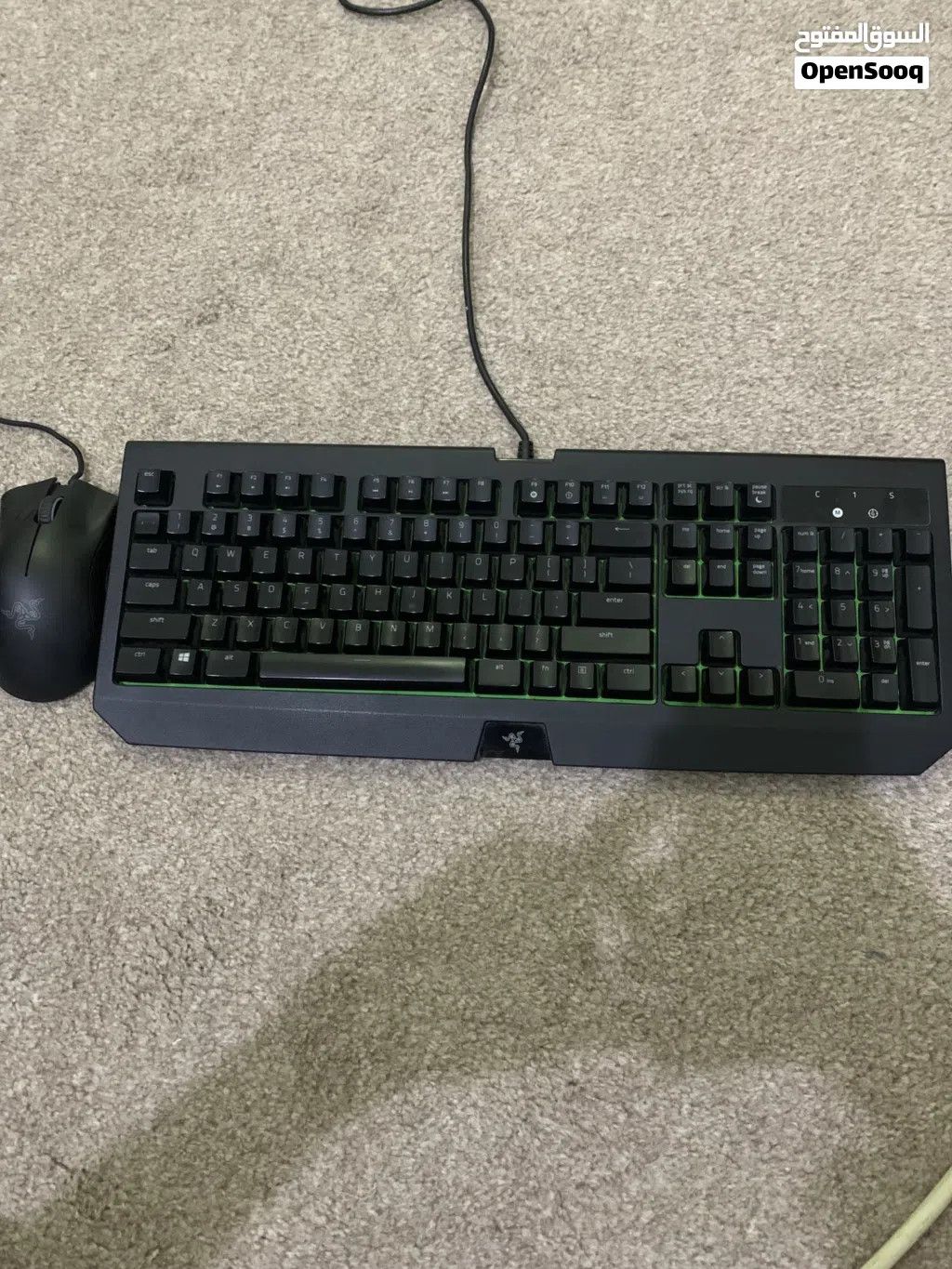 للبيع كيبورد (Razer Blackwidow ultimate) + Razer Green Swicthes + ماوسRazer Deathadder Chroma