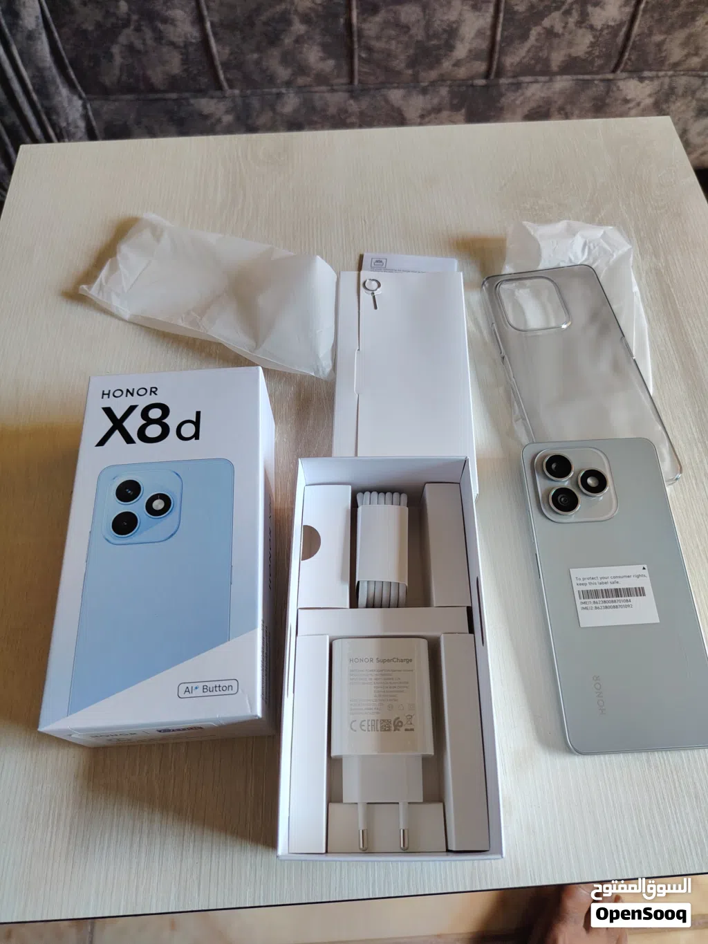 الهاتف هونور X8 5G رمادي جديد بسعة 256 جيجابايت