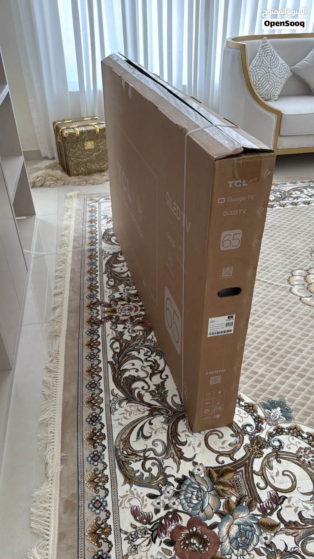 تلفزيون TCL QLED 65 بوصة جديد بالكرتون – Google TV