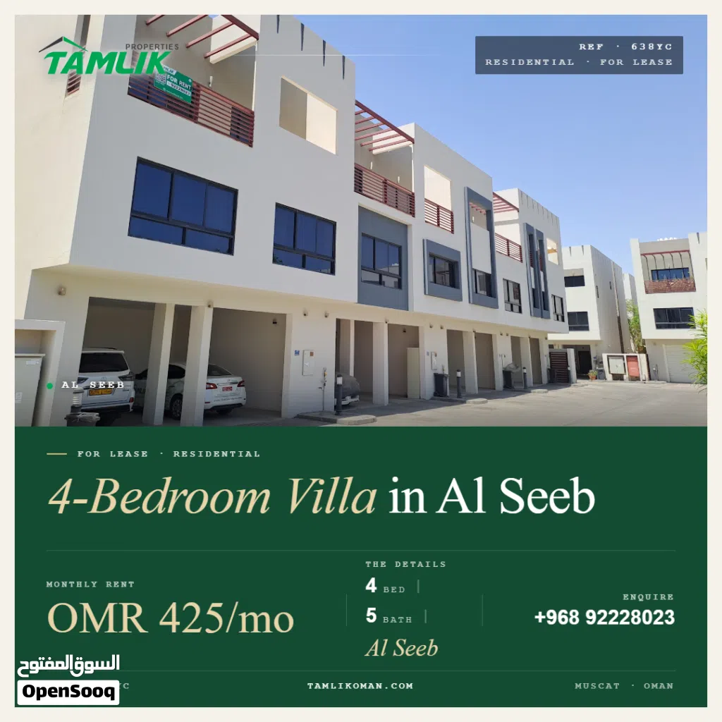 Villa for Rent in Al Seeb REF 638YC