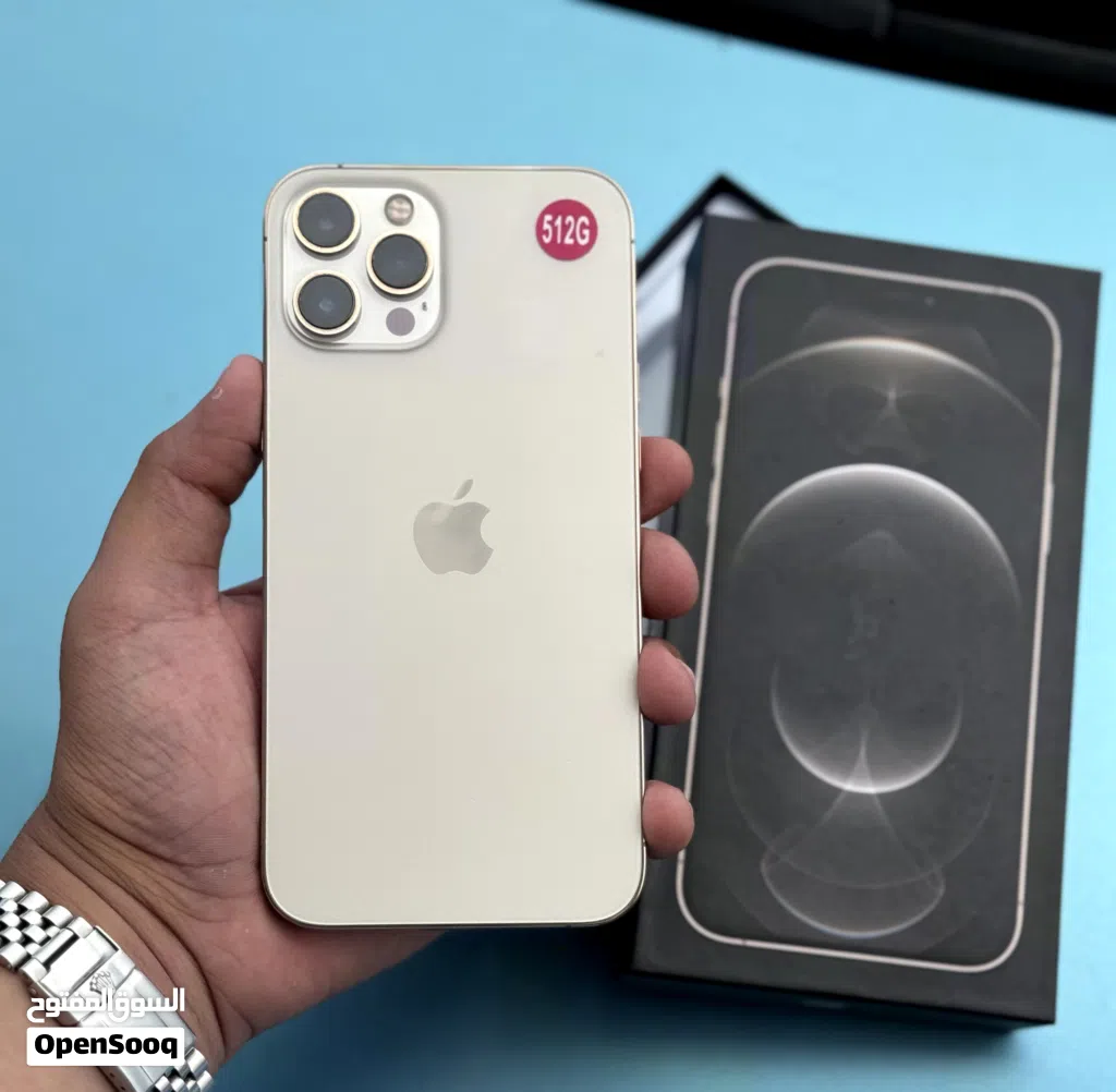عرض خااص : iPhone 12 pro max 512gb هاتف بحالة الوكالة بدون اي شموخ أو ماشكل و بأقل سعر من دكتور فون