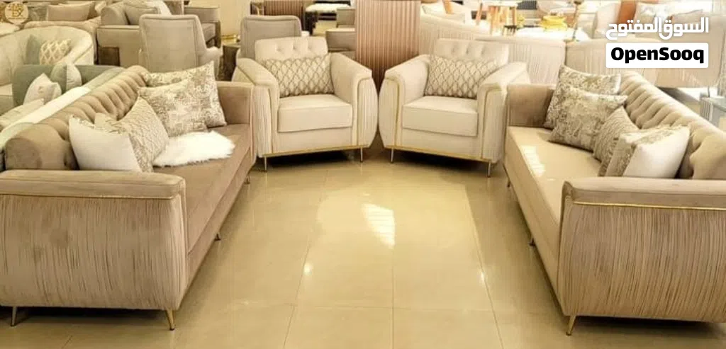 كنب جلوس مودرن تفصيل بالمتر أجود أنواع الخشب والقماش بأفضل الأسعار Modern Custom-Made Sofas