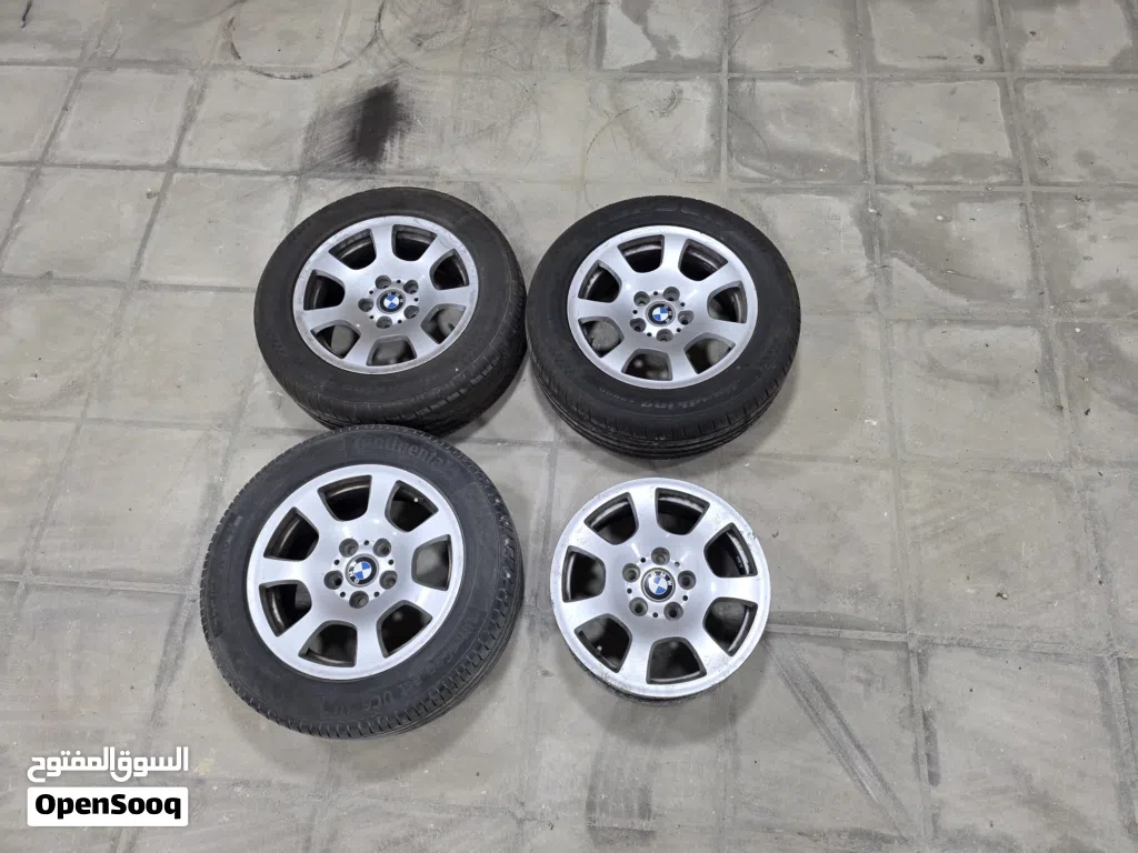 طقم جنطات بي أم BMW E60 520i قياس 16 انش
