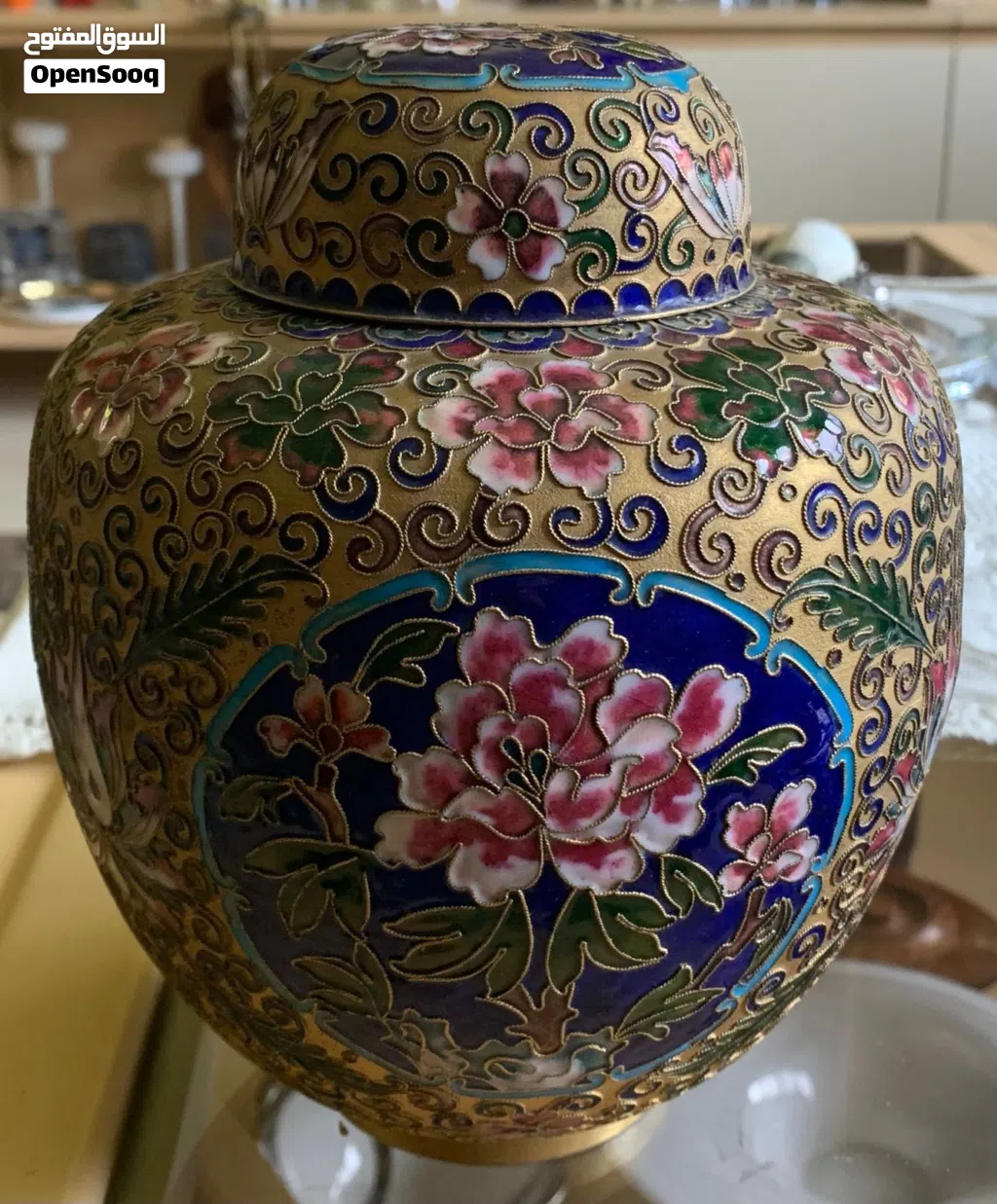 Chinese Cloisonne with cap