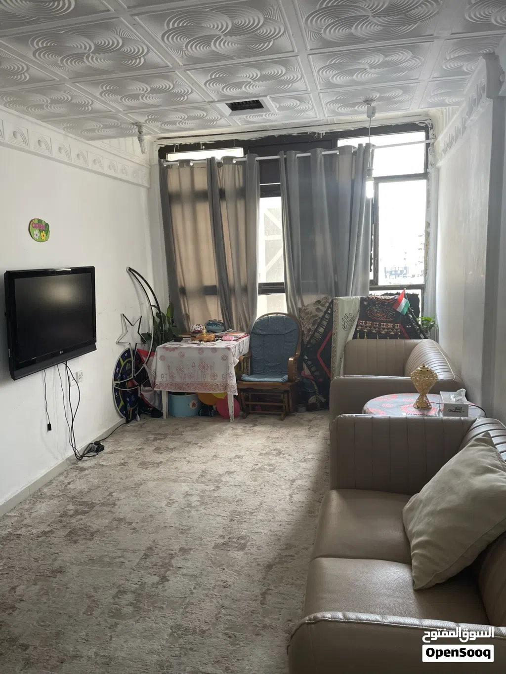 غرفه وصاله مفروش للإيجار موقت بالفنطاس ق3 من 30-6 إلى 30-7 فقط