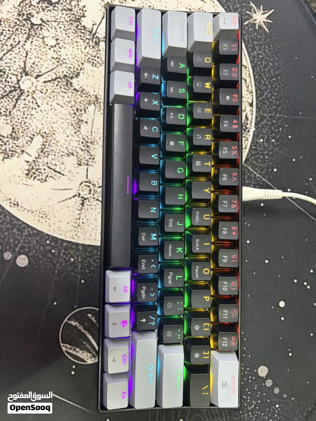 RGB gaming mechanical keyboard 61 keys