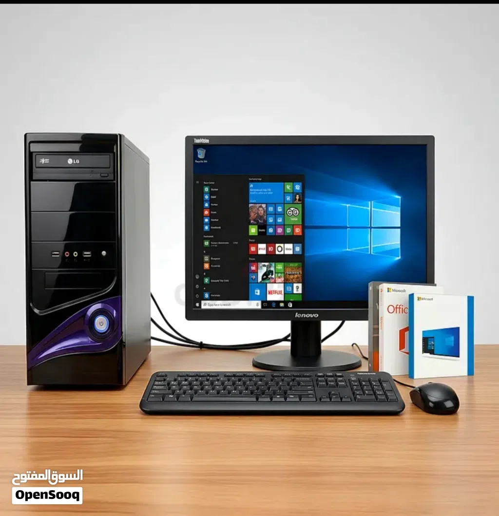 Full Desktop Setup - Windows 10 Pro - 1TB Storage - Lenovo Monitor