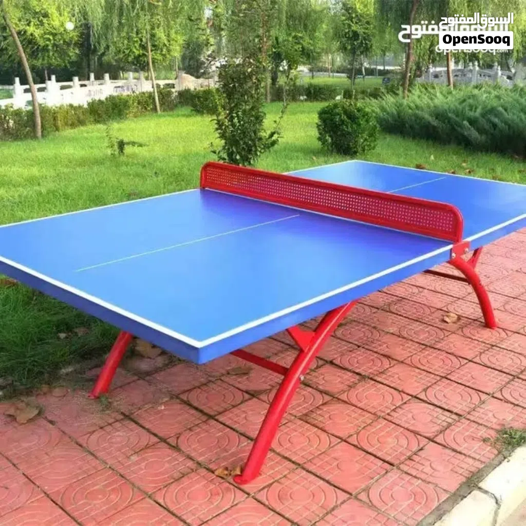 طاولة تنس خارجيه مضاده للشمس والرطوبه وجميع الظروف الجويه ارضيه عظم متينة يوجد خدمه التوصيل