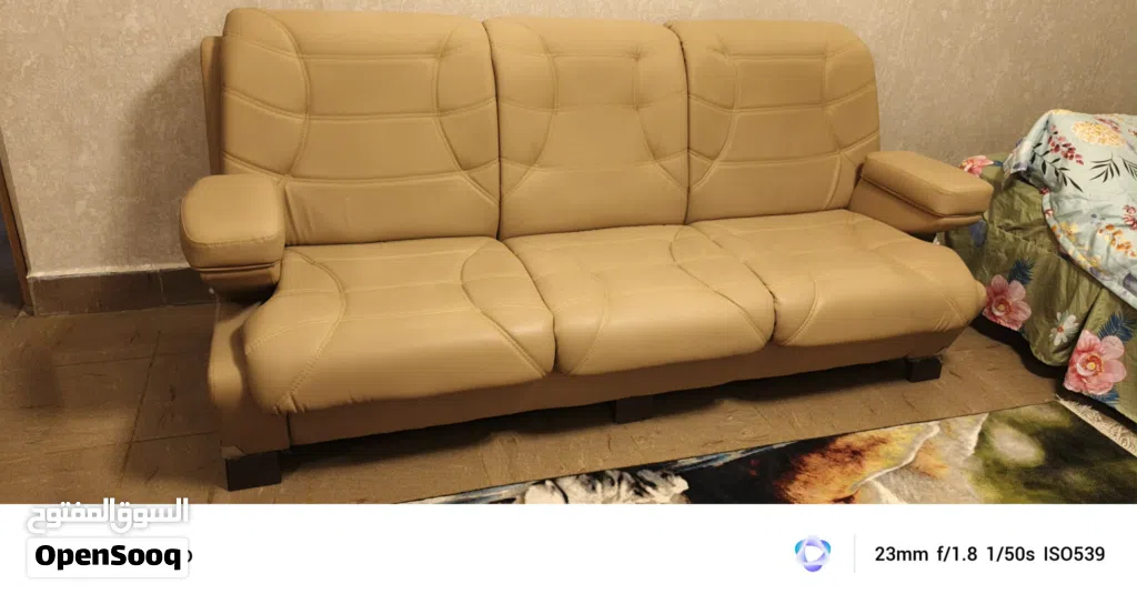 قنفه ثلاثيه واحده جلد استخدام شهر السعر 350