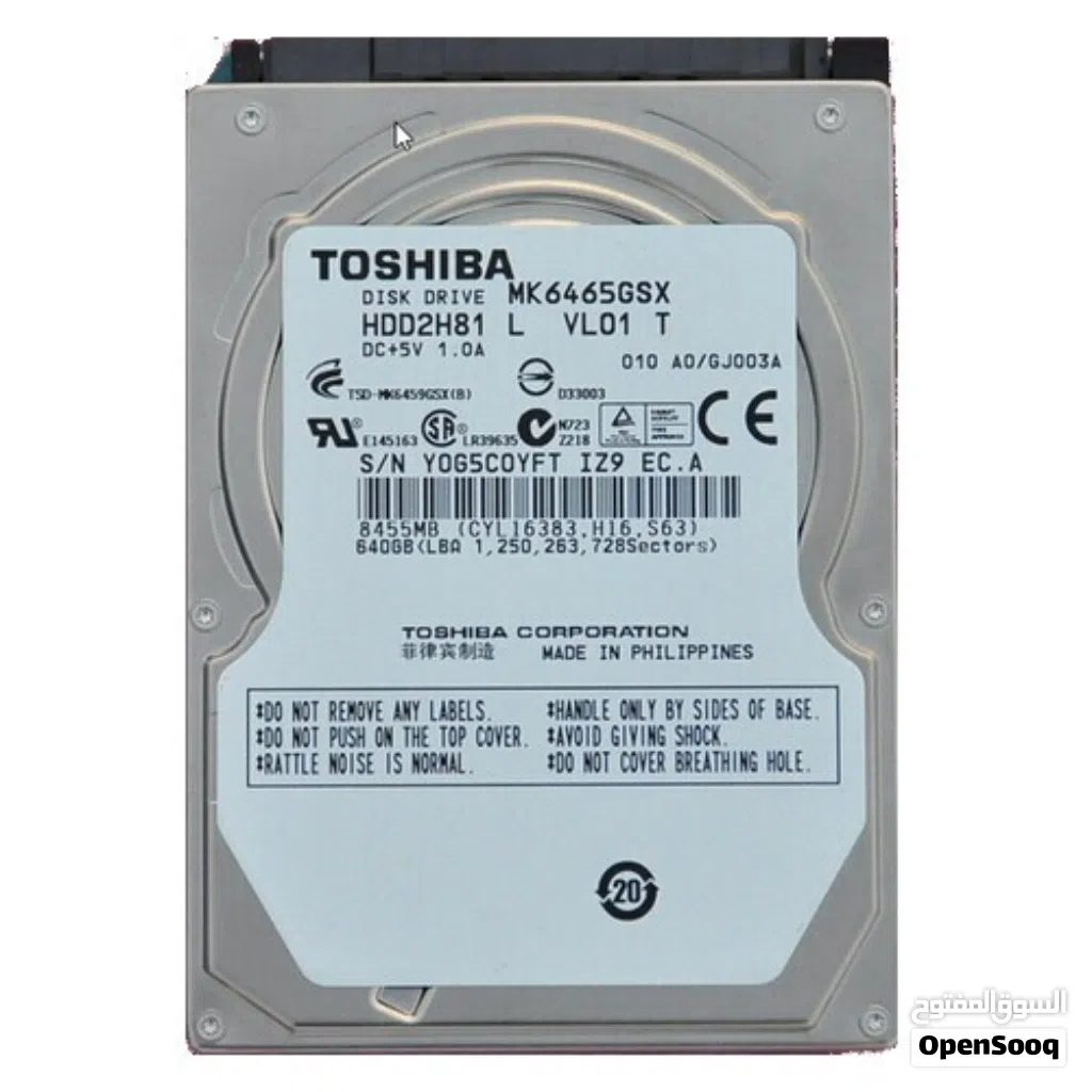 هارديسك لاب توب hdd 640GB