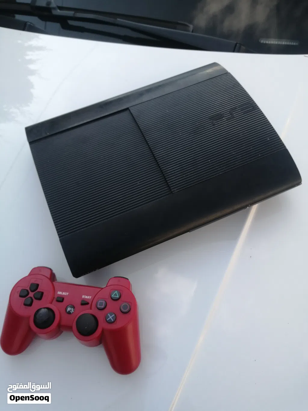 بلاستين 3 سوبر سليم مع ثلاث أيادي وكامل أغراضه للتواصل واتساب او سوق المفتوح Ps3 super slim