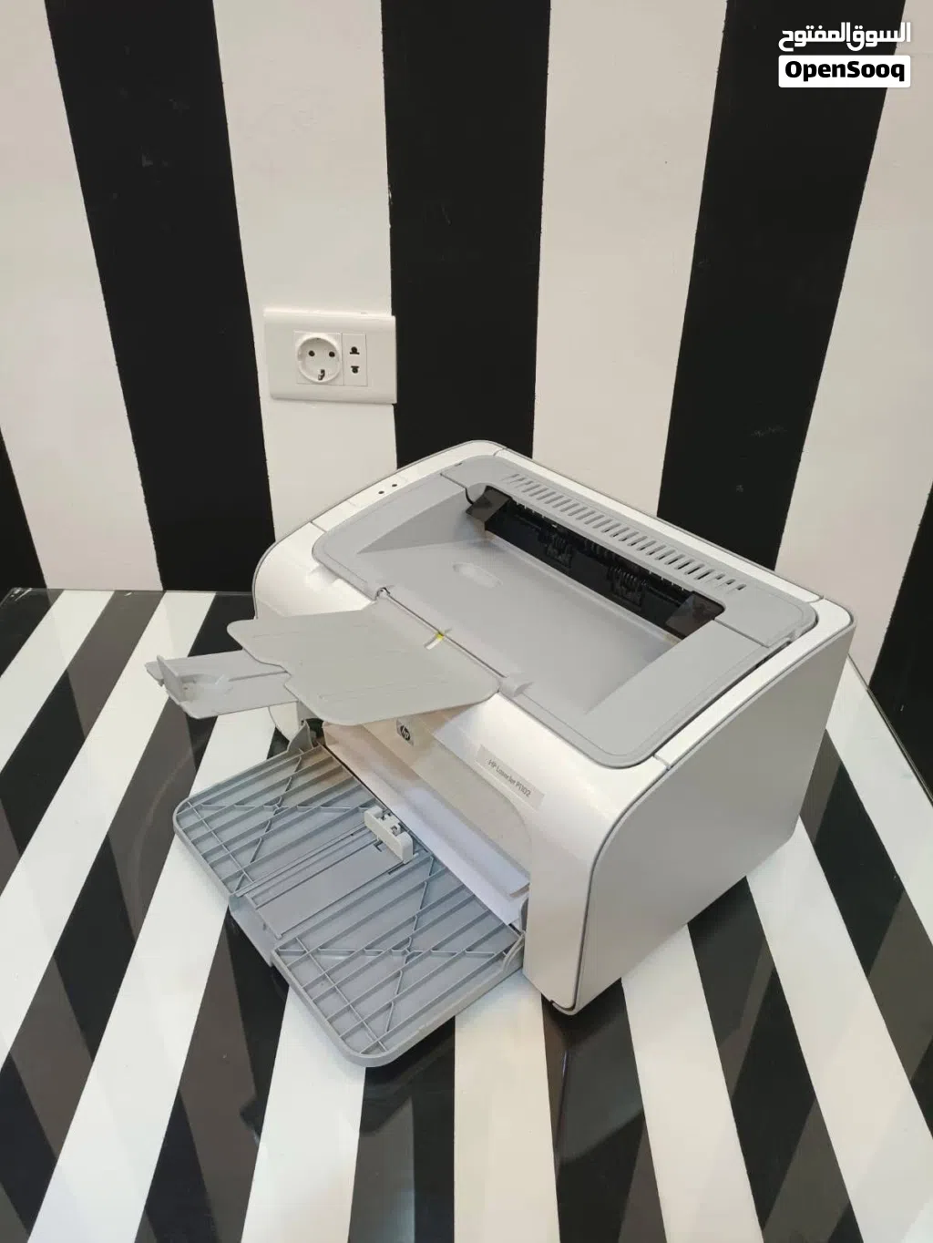 طابعة ليزرية مستعملة بحال الوكالة طباعة اسود حجم مناسب طباعة a4 وشيكات Hp laserjet 1102