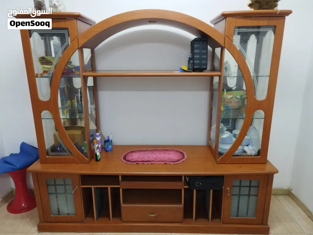 TV wall unit wooden finish