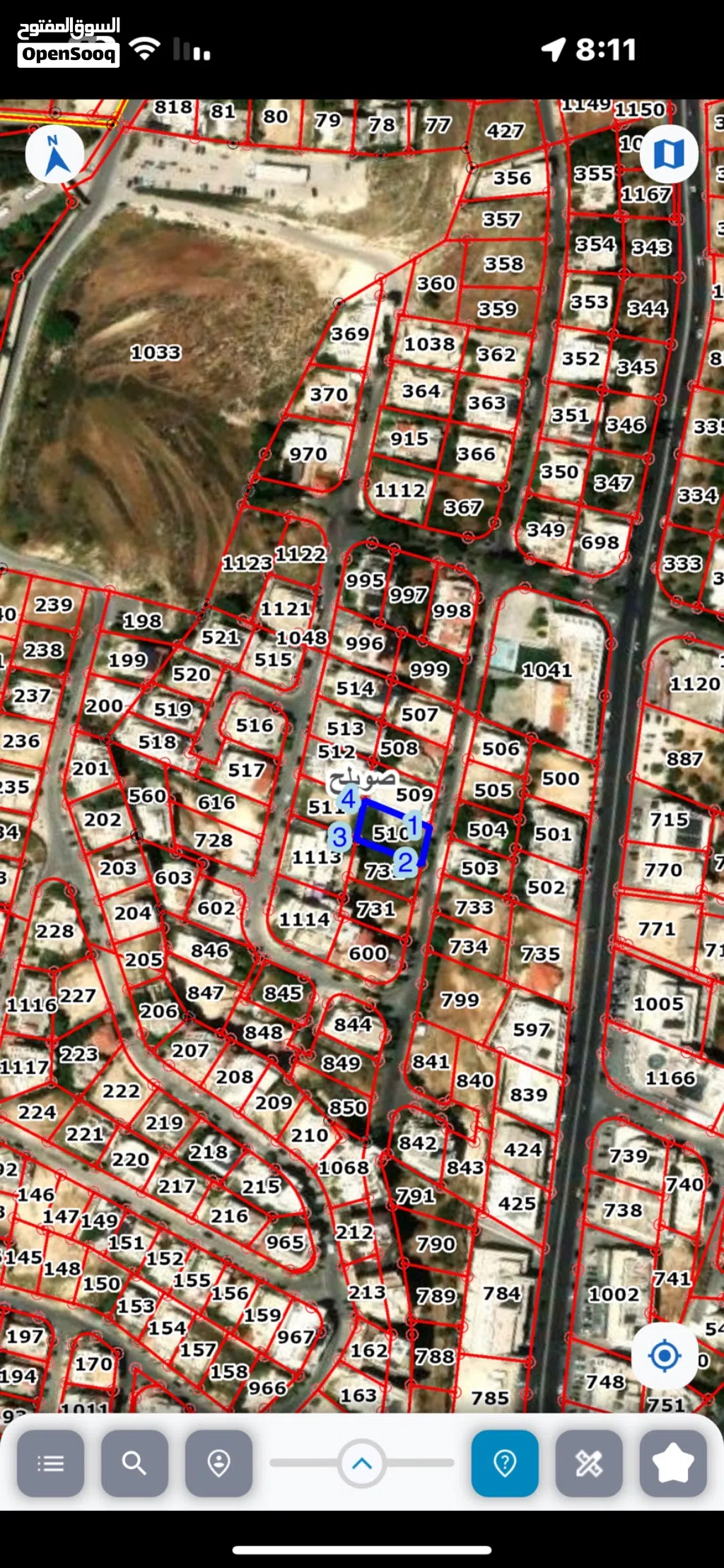 دابوق المنش قطعه ارض 795م سكان ب خاص طابقين وروف وبوجد قطّعه ملاصقه الها ايظا للبيع