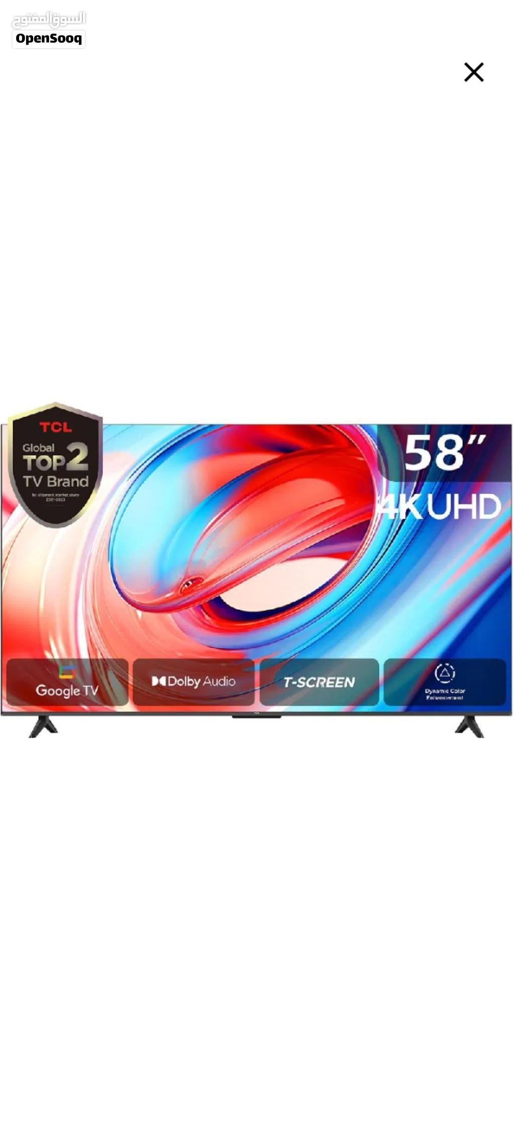 شاشة 4k TCL 58 شاشة فل سمارت LED