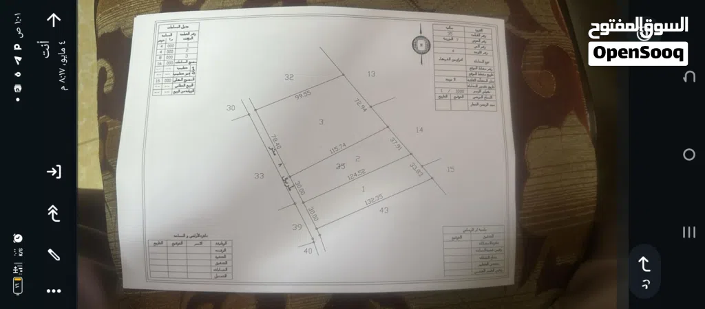 أرض للبيع 4 دنم ام الرصاص جانب بئر ارتوازي مستوية تصلح لعدة مشاريع