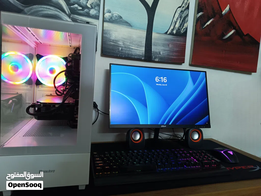 سيت أب Gaming كامل مع شاشة وملحقات / جاهز للعب / سعر ناااار