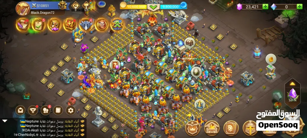 حساب لعبة كاستل كلاش Castle Clash