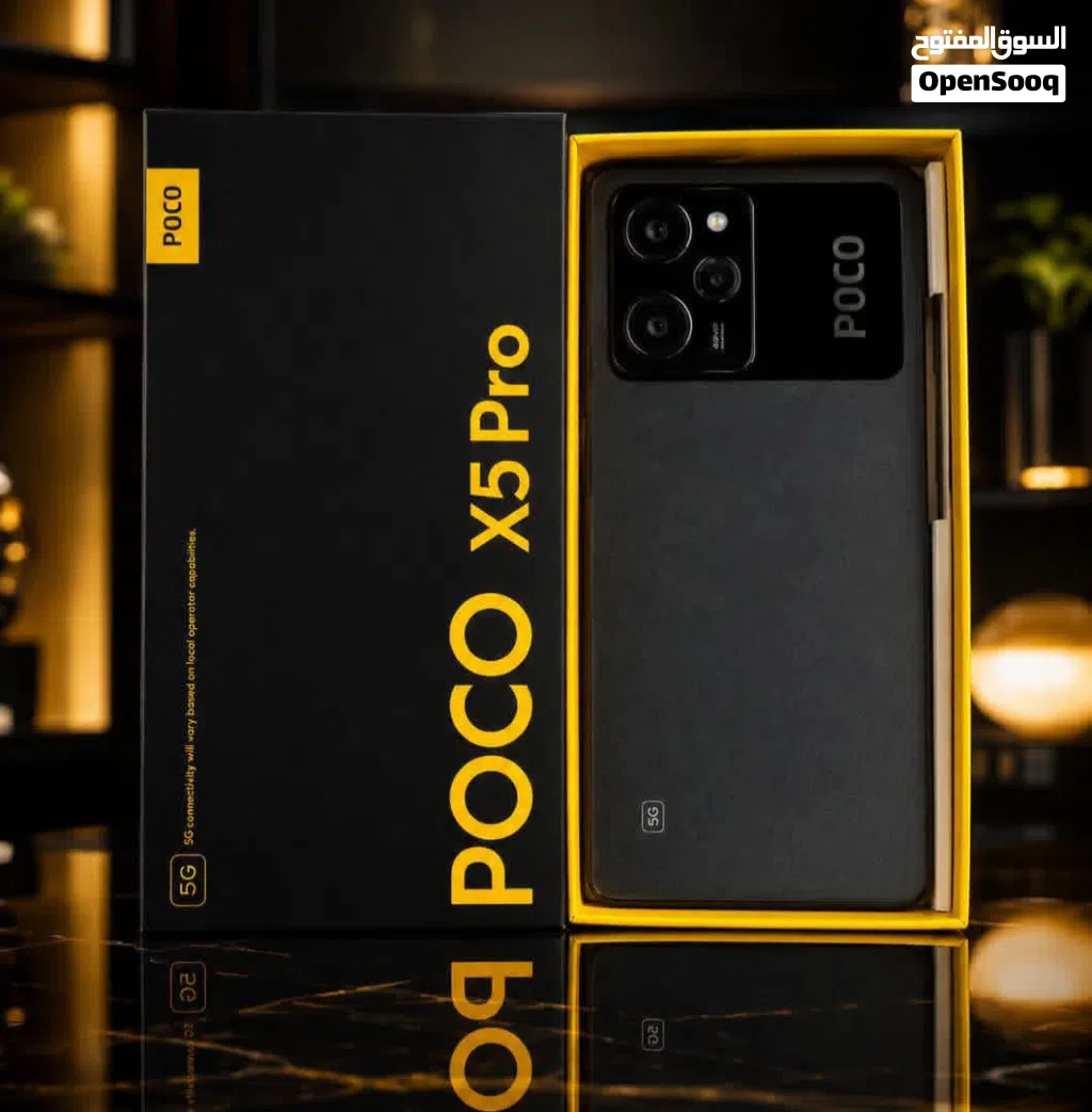 مستعمل ايام poco X5 pro 5G رام 16 جيجا 256 اغراضة والكرتونة الاصلية متوفر توصيل وهدايا