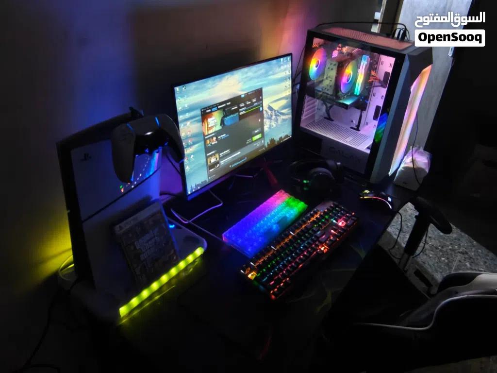 السلام عليكم pc مع شاشه مع UPS للبيع