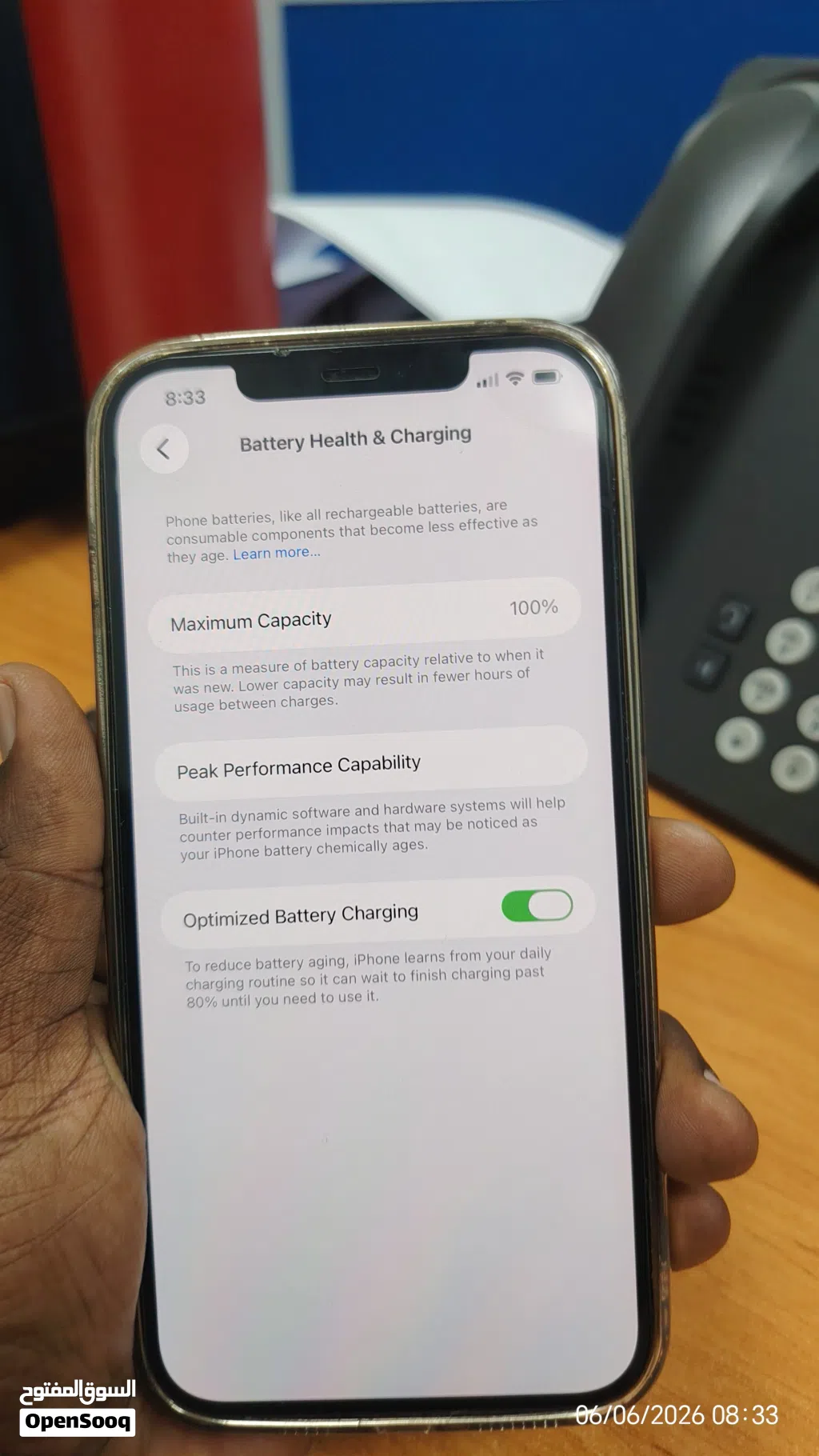 IPHONE 12PRO MAX , BATTERY HEALTH 100..