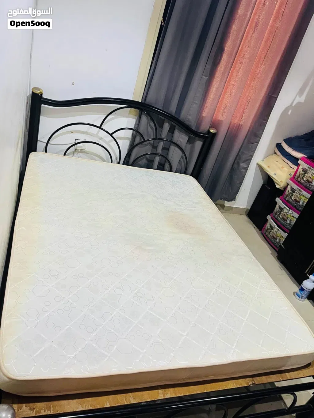 Used bed frame and mattress for sale
