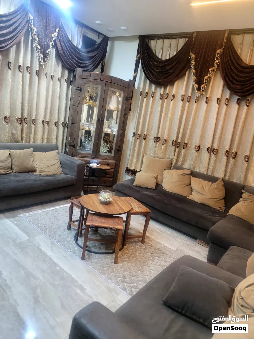 طقم كنبايات كورنر مع ثنائية وبرادي 2