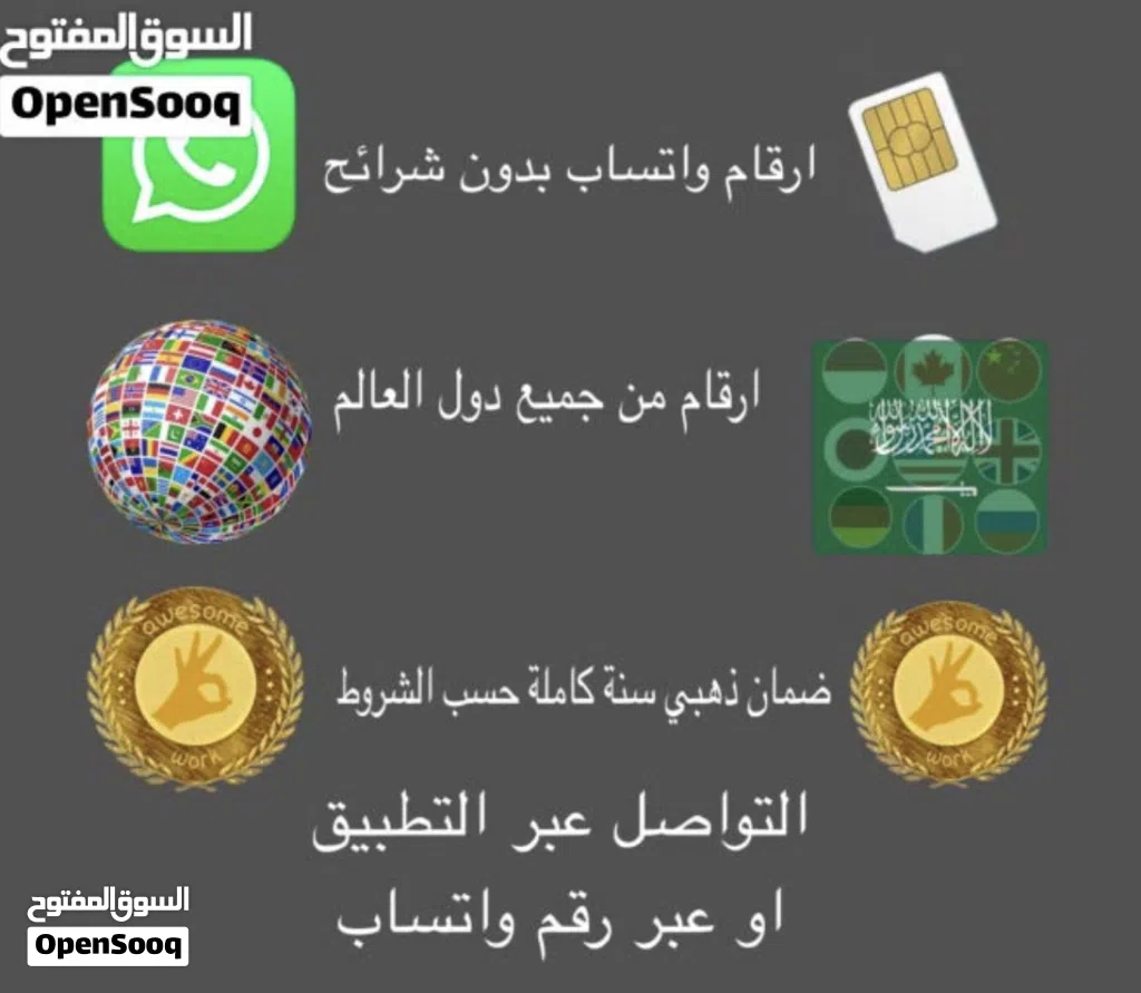 ارقام واتس بدون شرائح