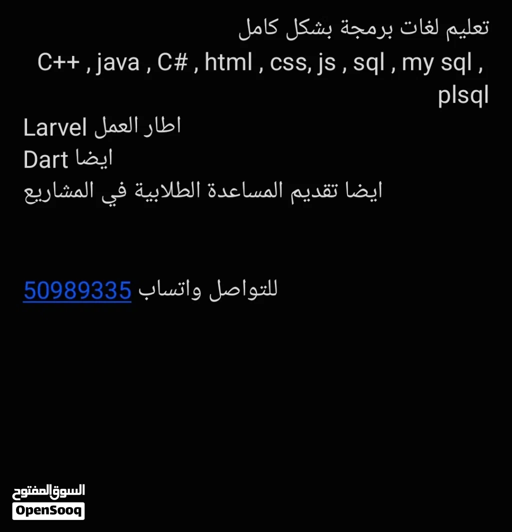 مهندس معلوماتية لتعليم عن طريق اونلاين