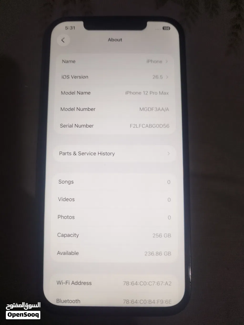 12 pro max 256 GB battery 100 change screen and battery new face id not work last 58
