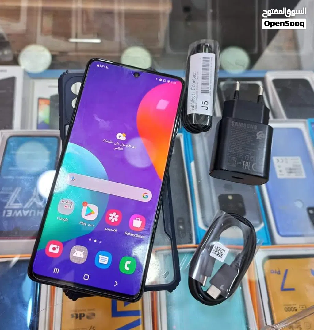 اخو الجديد Samsung M62 بدون كرتونة هدية كفر ولزقة وشاحن الاصلي متوفر خدمة التوصيل