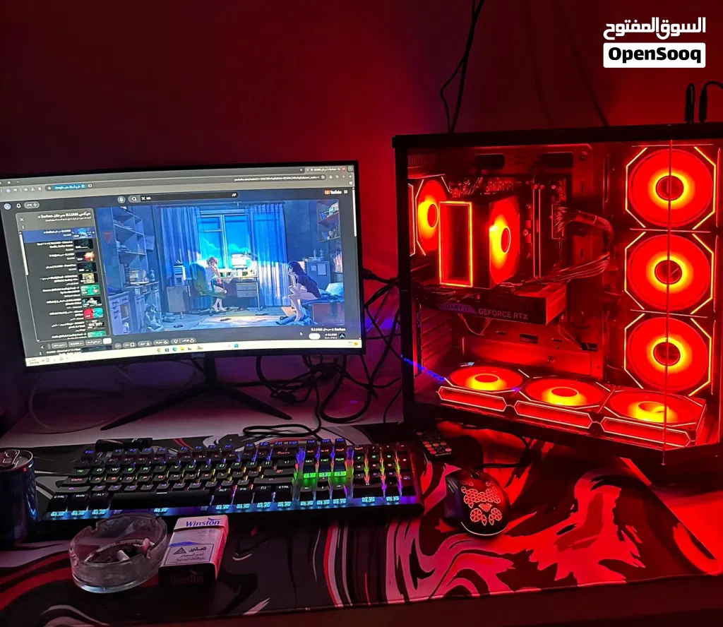 جهاز كمبيوتر قيمنق متكامل RTX 5060 / i5 14th مع شاشة 240Hz