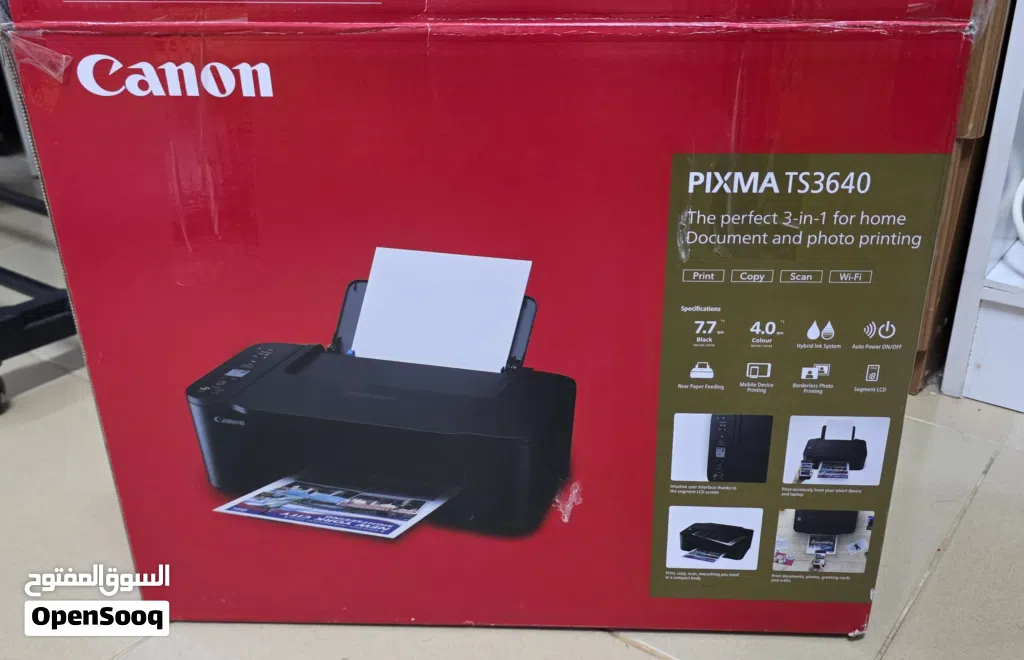 Canon Pixma TS3460 3-in-1 Color Printer one time Used