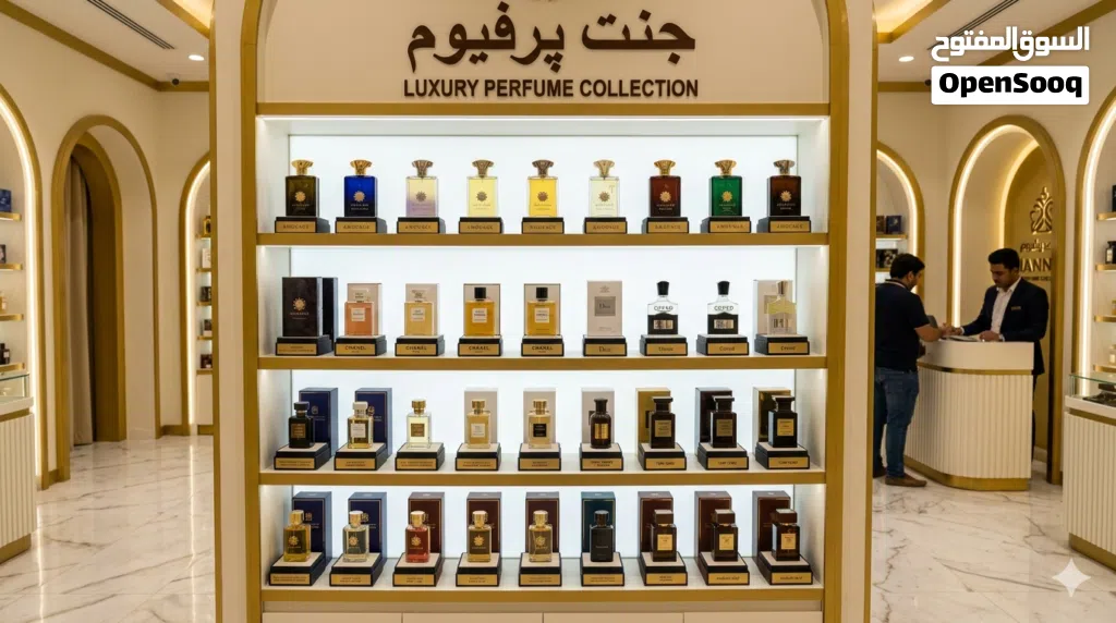 عطور خليجية: أمواج (Amouage)، رساسي (Rasasعطور عالمية: شانيل (Chanel)، ديور (Dior)، توم فورد (Tom Fo