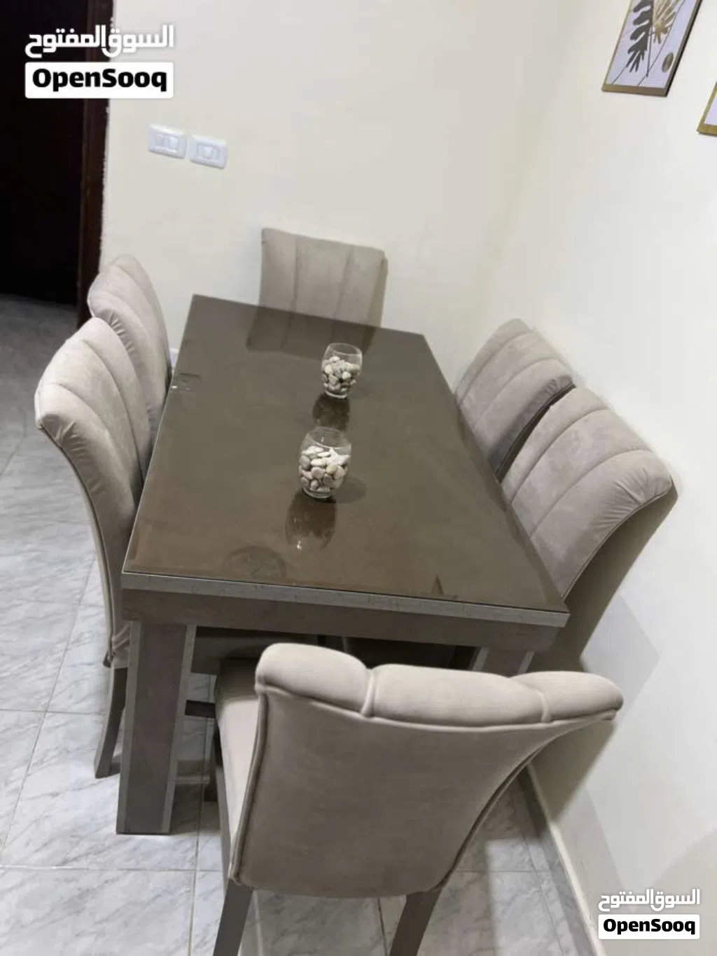 طاوله سفره 6 كراسي بسعر 150 دينار وكاله