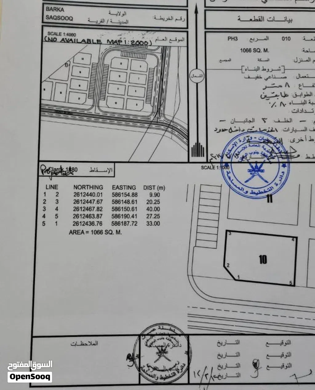 ارض في بركاء السقسوق